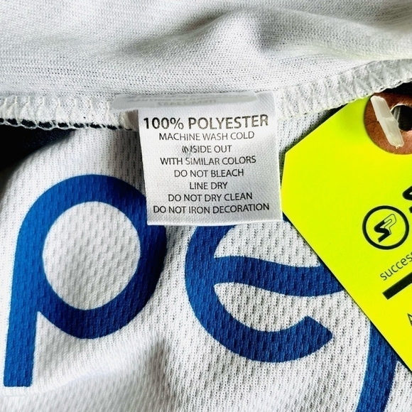 Hartford Wolf Pack Logo AHL Jersey White Blue Red Knot Tie Front Mesh Shirt Top - Picture 5 of 5